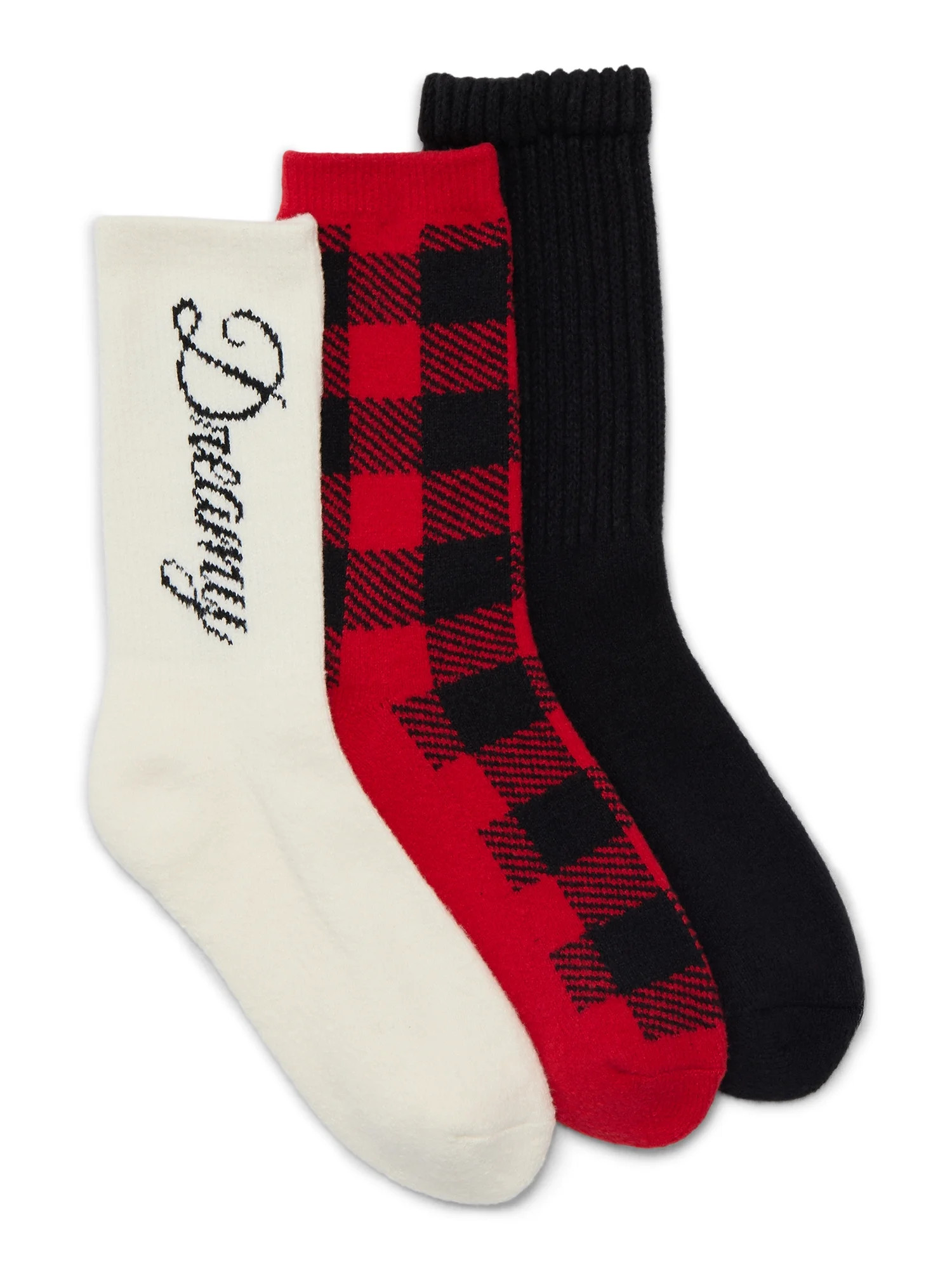 Joyspun Women's Holiday Crew Socks, 3-pack, Fits Shoe Sizes 4-10 | Walmart (US)