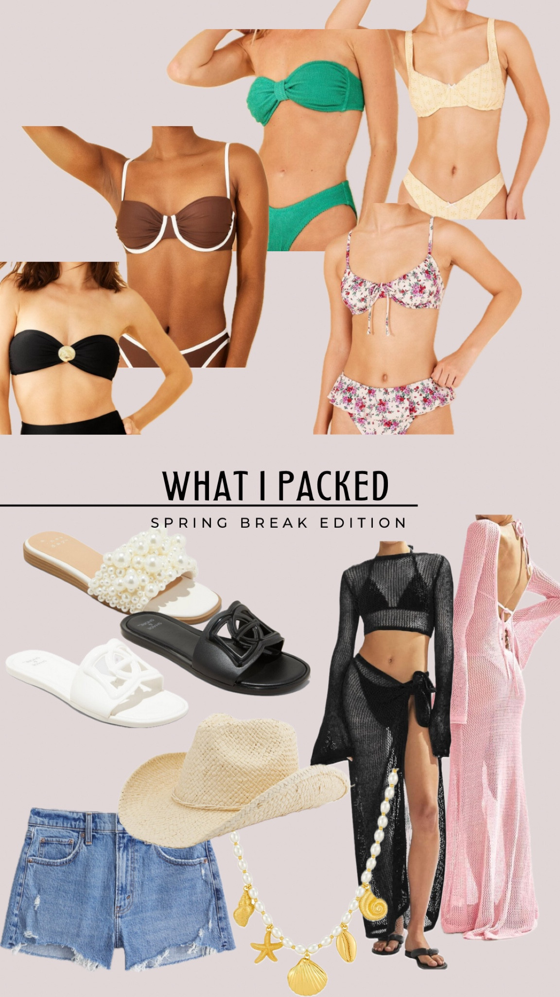 what I packed for the beach in mexico 🇲🇽.  everything is under $50 and from target or amazon!  

#LTKFindsUnder50 #LTKTravel #LTKSwim