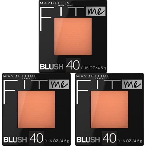 Maybelline Fit Me Blush, Lightweight, Smooth, Blendable, Long-lasting All-Day Face Enhancing Makeup Color, Peach, 1 Count (Pack of 3) | Amazon (US)