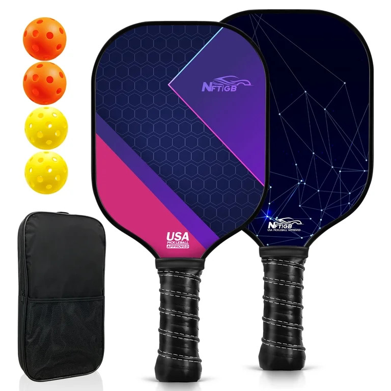 NFTIGB Pickleball Paddles, USAPA Approved Fiberglass Pickleball Set of 2, Lightweight Pickleball ... | Walmart (US)