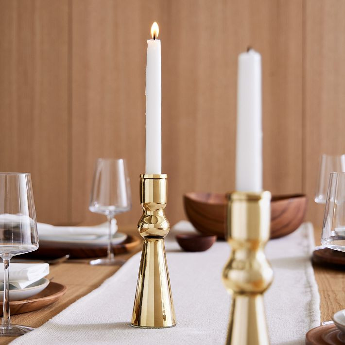 Modern Mercury Glass Taper Holders | West Elm (US)