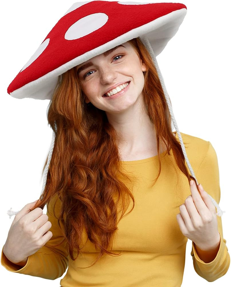 Mushroom Red Plush Hat for Festival Decor | Carnival Party | Halloween | Role Play | Stage Perfor... | Amazon (US)