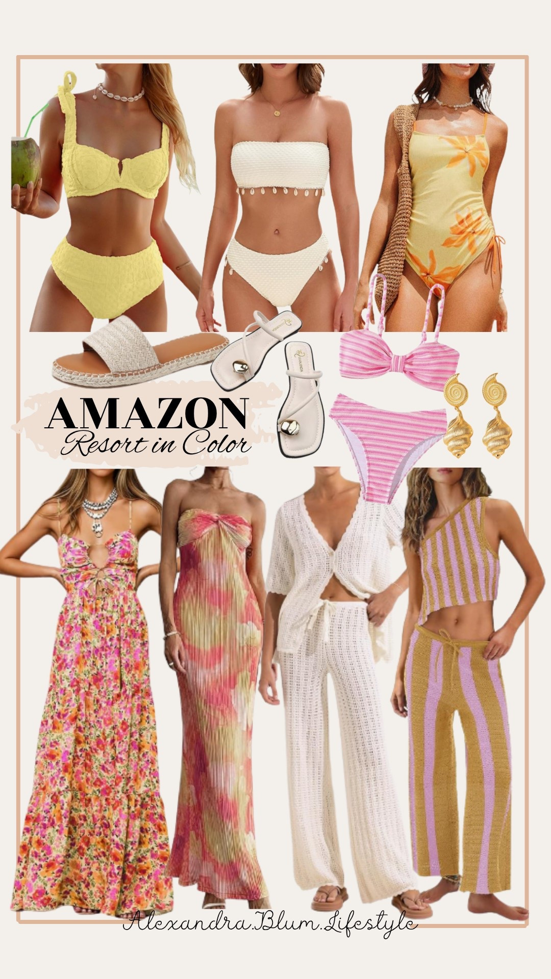 Summer outfit idea! Beach vacation maxi dress, pastel swimsuit, summer swim suit cover ups! Amazon finds! Amazon fashion! Amazon trends! Amazon Best sellers! Beach outfits! resort wear! 

#LTKFindsUnder50 #LTKTravel #LTKSwim