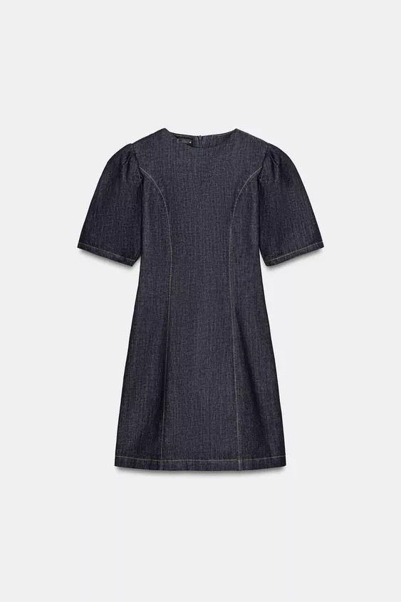 Z1975 MINI DENIM PUFF SLEEVE DRESS | Zara US