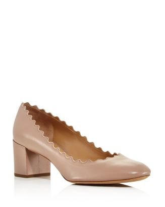 Women's Lauren Scalloped Block Heel Pumps | Bloomingdale's (CA)