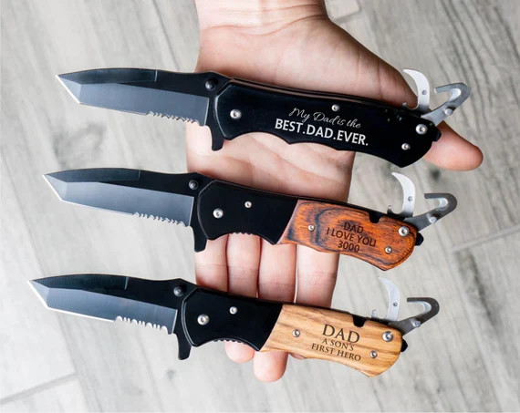 Dad Pocket Knife, Dad Gift, Best Dad Gift, Fathers Day Gift, #1 Dad Gift, Dad Knives, Folding Kni... | Etsy (US)