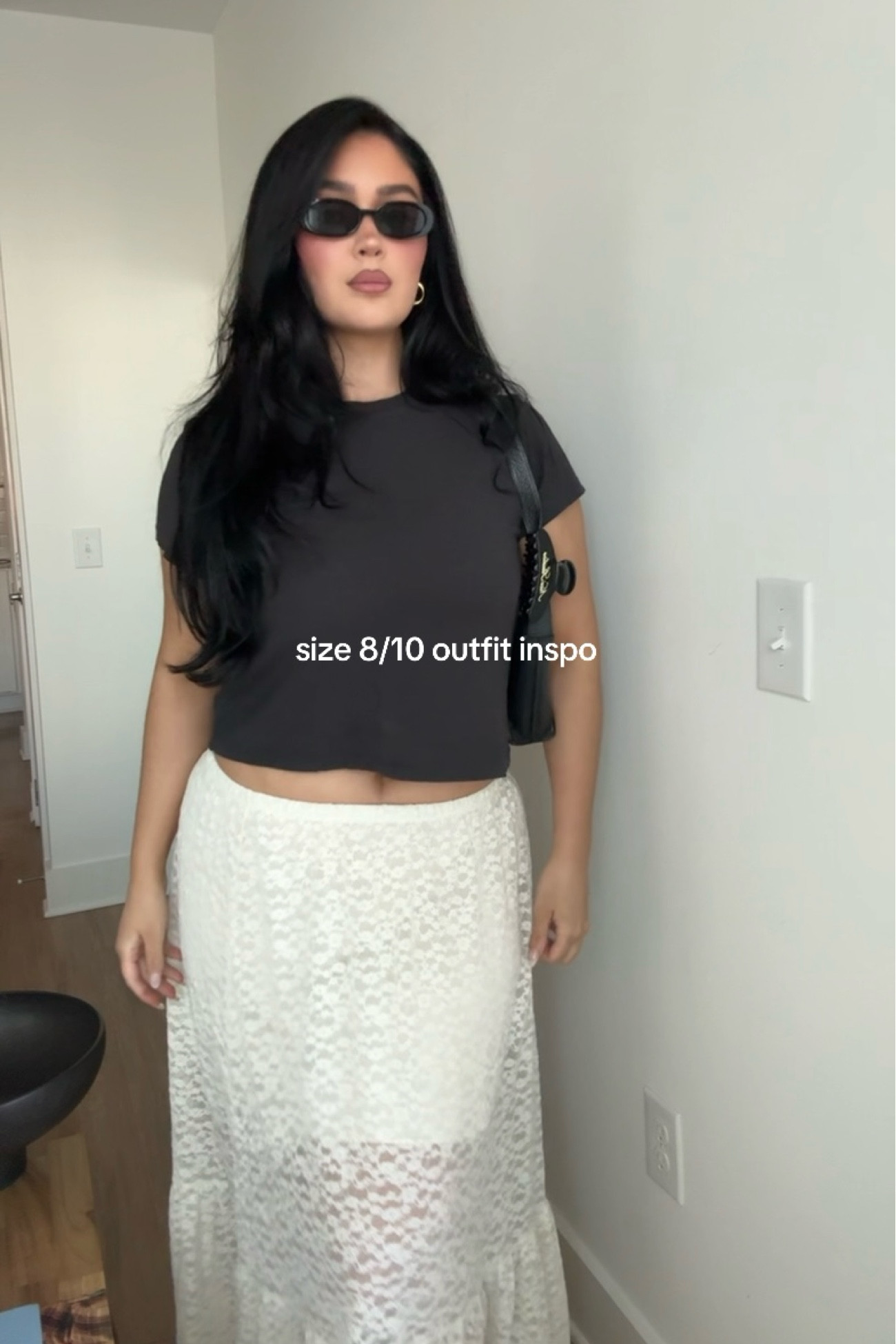I wore a thrifted slip under the skirt since it’s see through! 