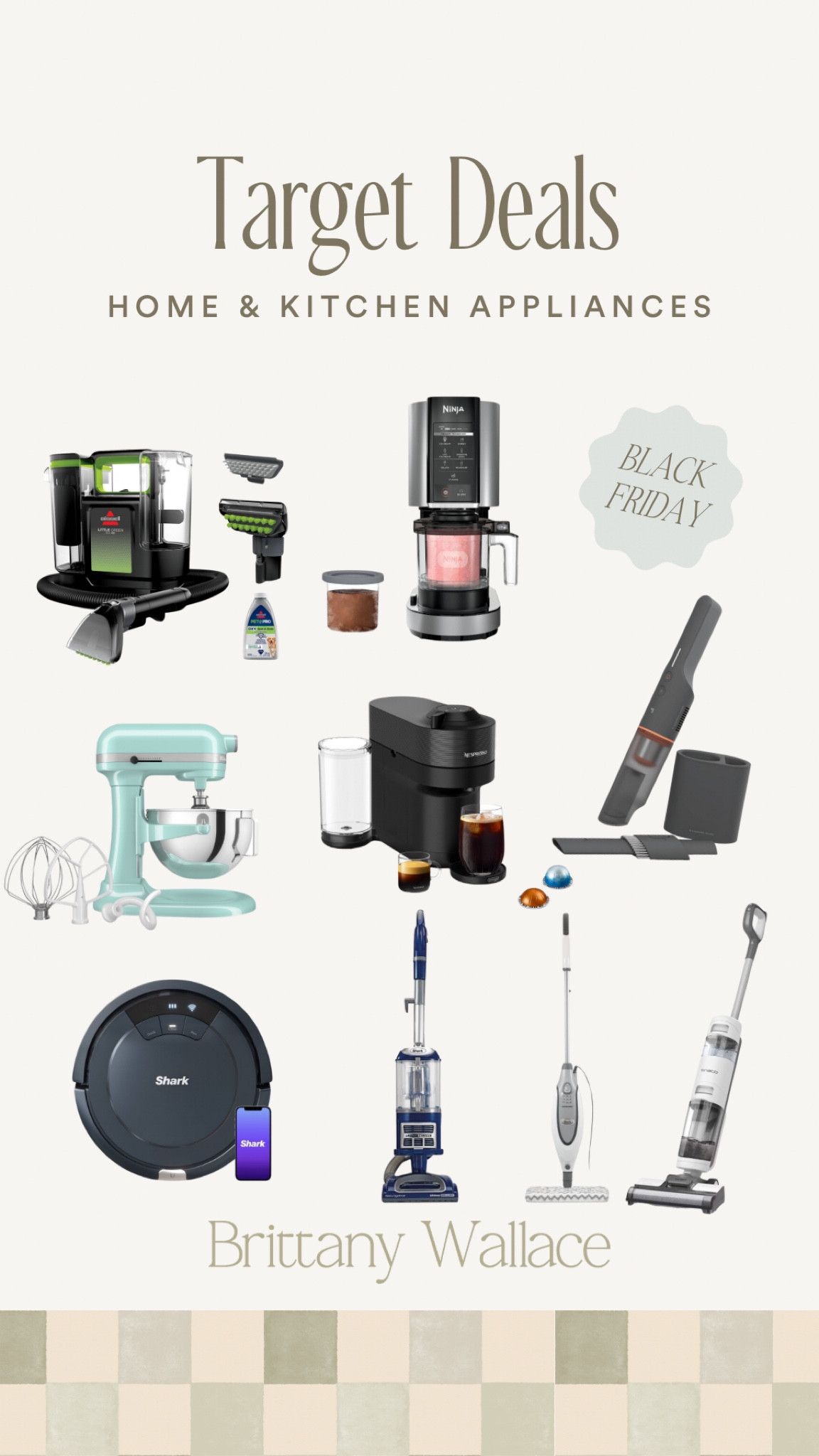 Target Black Friday Deals on home & kitchen appliances! 
vacuums on sale, tineco wet dry vacuum, kitchen aid mixer, bissell, ninja creamie, trending home & kitchen items 

#LTKHome #LTKSaleAlert #LTKCyberWeek