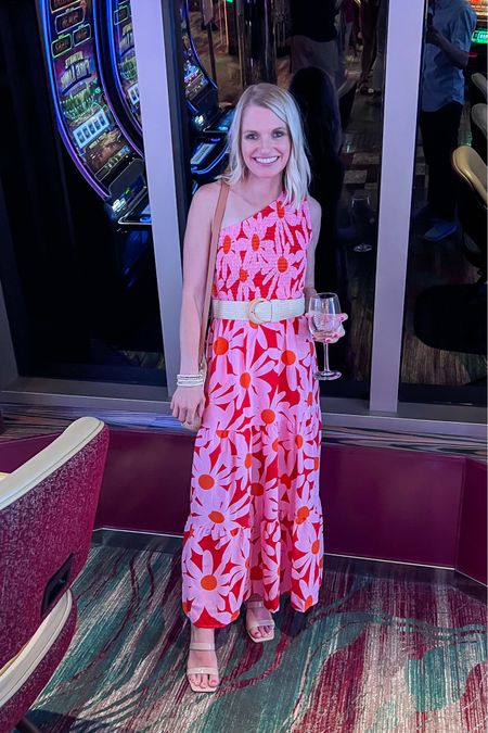 I love this one-shoulder floral maxi dress from Amazon. I wore it on the elegant attire night on my cruise. I’m wearing a small! 

#LTKStyleTip #LTKTravel #LTKFindsUnder50