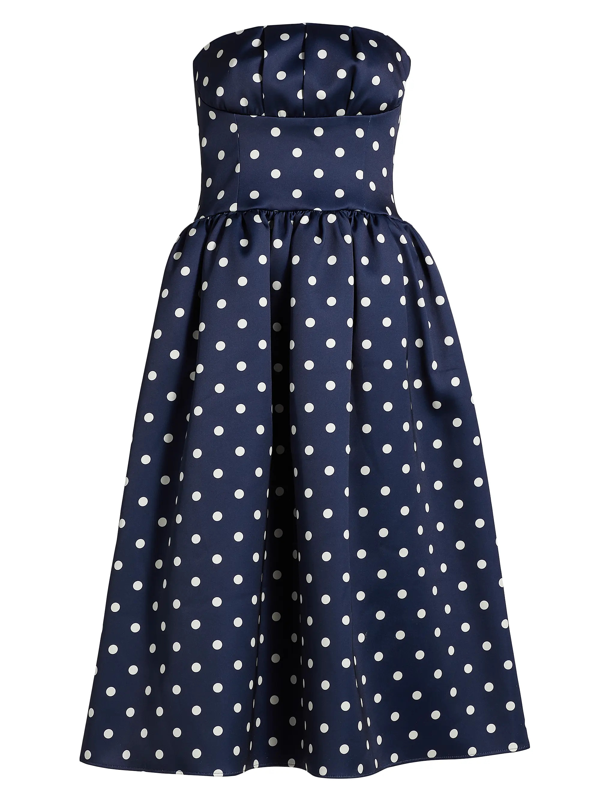 Polka Dot Satin Midi-Dress | Saks Fifth Avenue