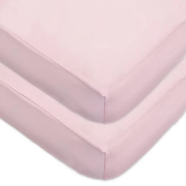 TL Care Printed 100% Cotton Knit Fitted Crib Sheet - 2pk | Target