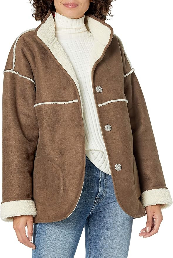 The Drop Women's @spreadfashion Reversible Sherpa Jacket | Amazon (US)