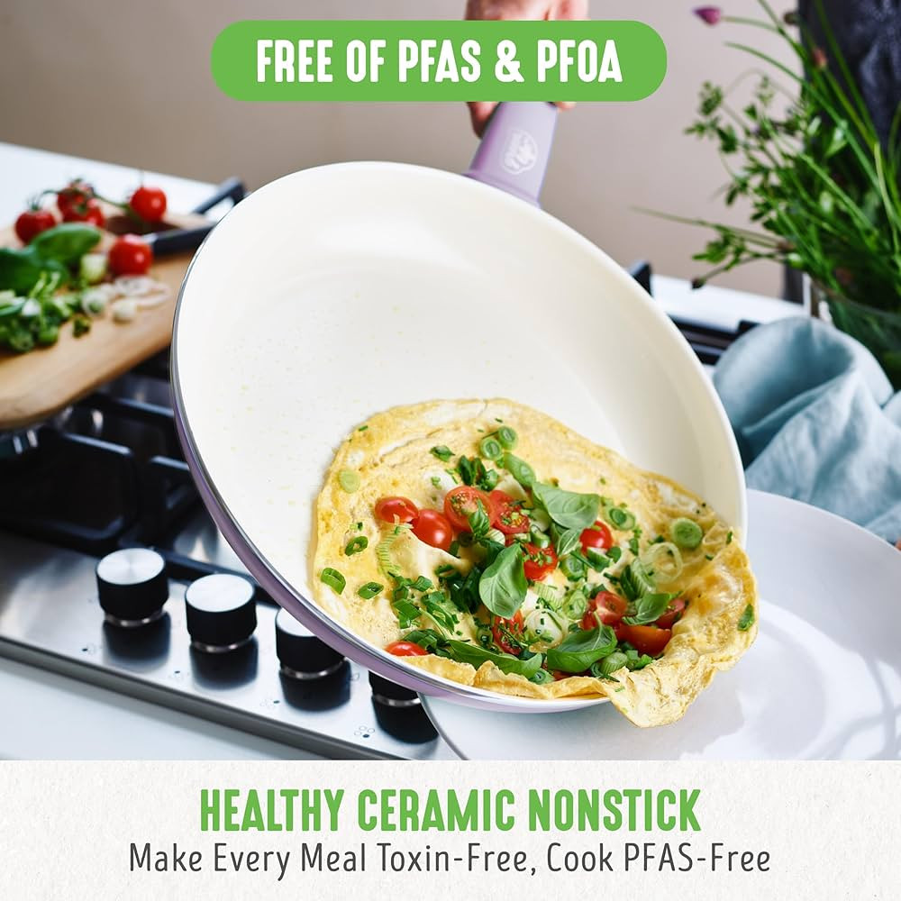 GreenLife Soft Grip Healthy Ceramic Nonstick 16 Piece Kitchen Cookware Pots and Frying Sauce Saut... | Amazon (US)