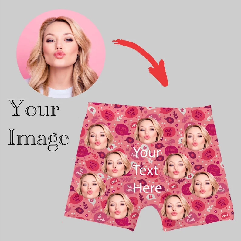 Valentines Personalized Boxer Briefs Put Your Face on These | Etsy | Etsy (US)