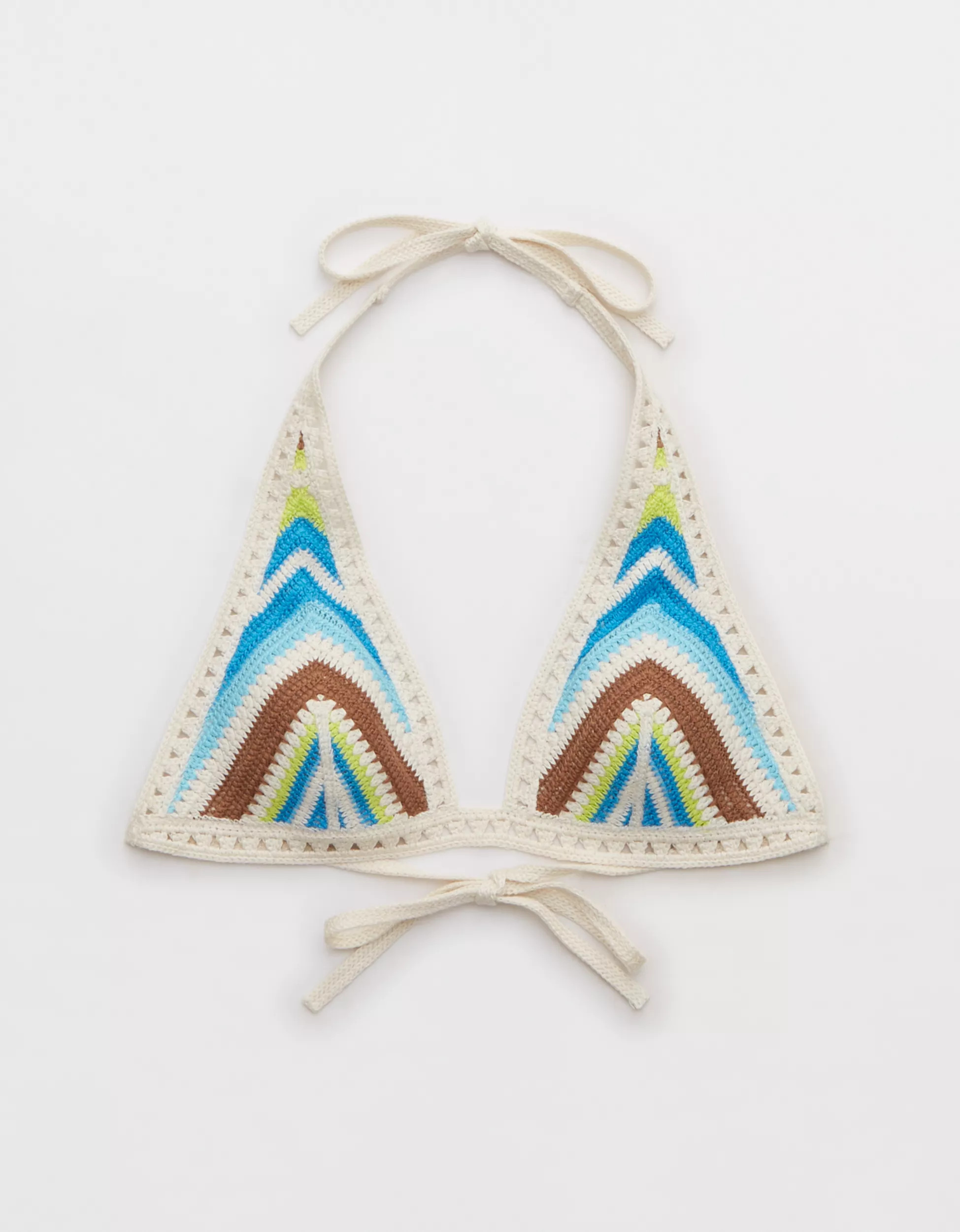 Aerie Crochet Halter Triangle Bikini Top | Aerie