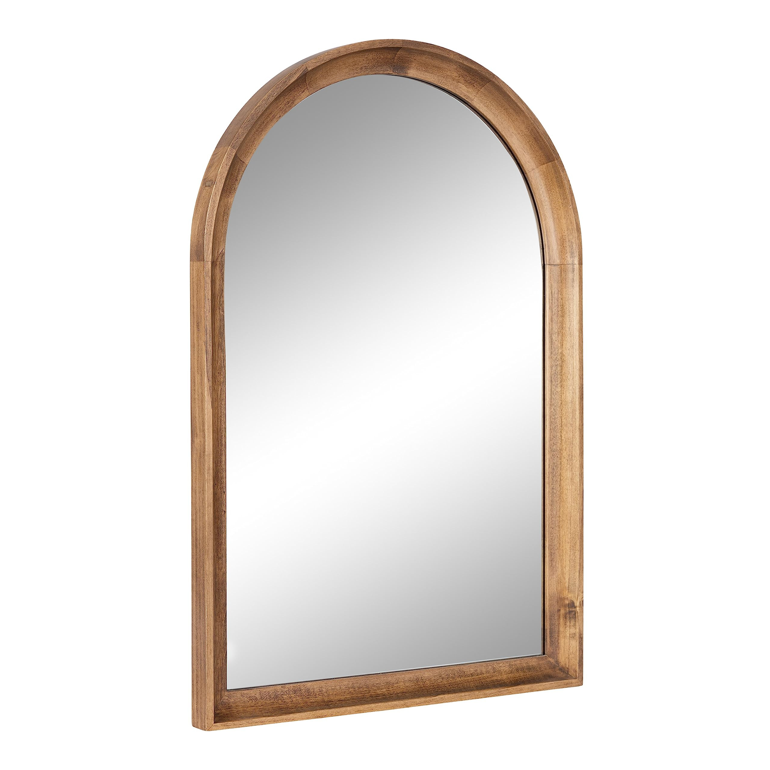Kate and Laurel Hatherleigh Modern Transitional Arched Wooden Wall Mirror; 20 x 30; Rustic Brown;... | Amazon (US)