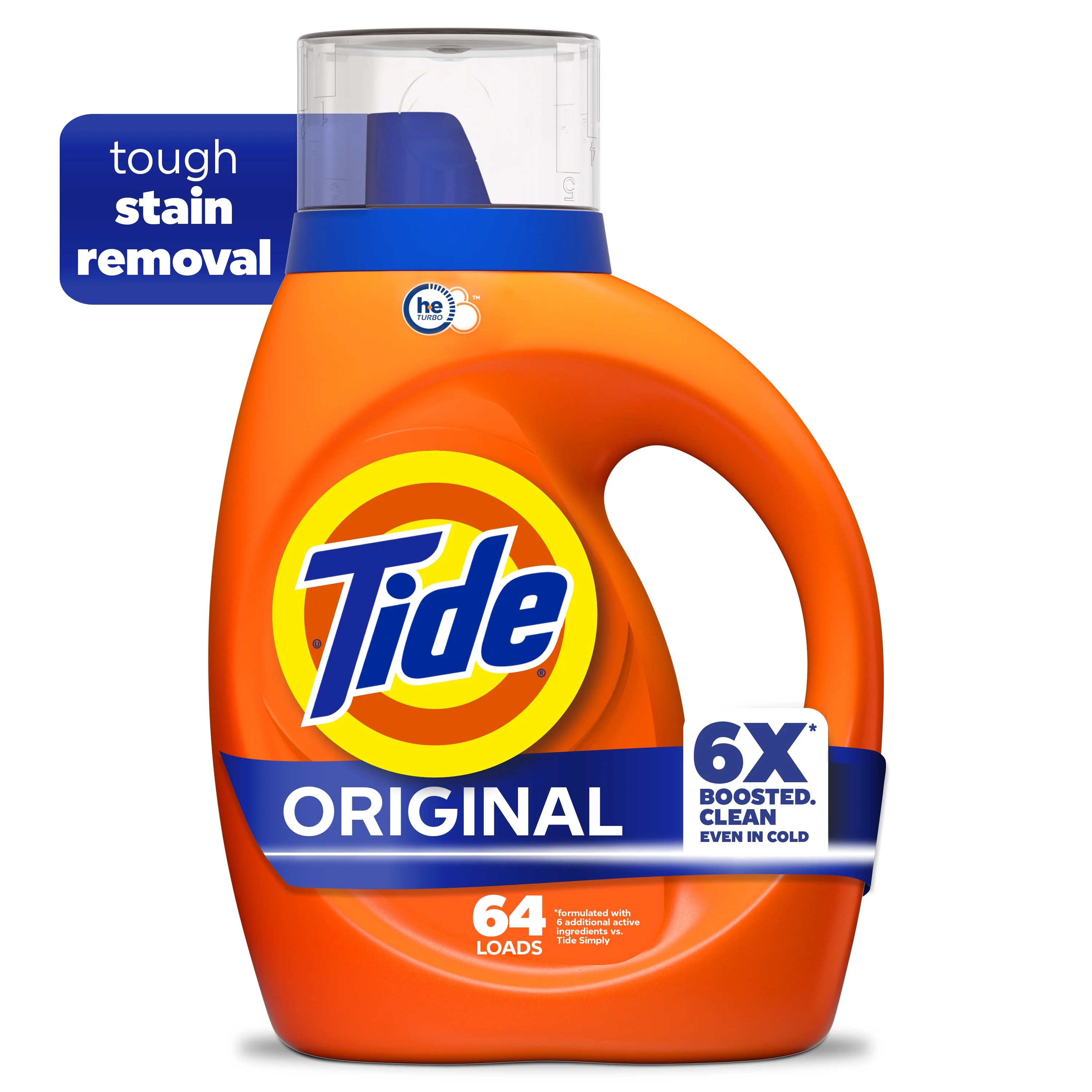 Tide Laundry Detergent Liquid with 6X Boosted Cleaning Power, Original Scent, 80 fl oz, 64 Loads | Walmart (US)