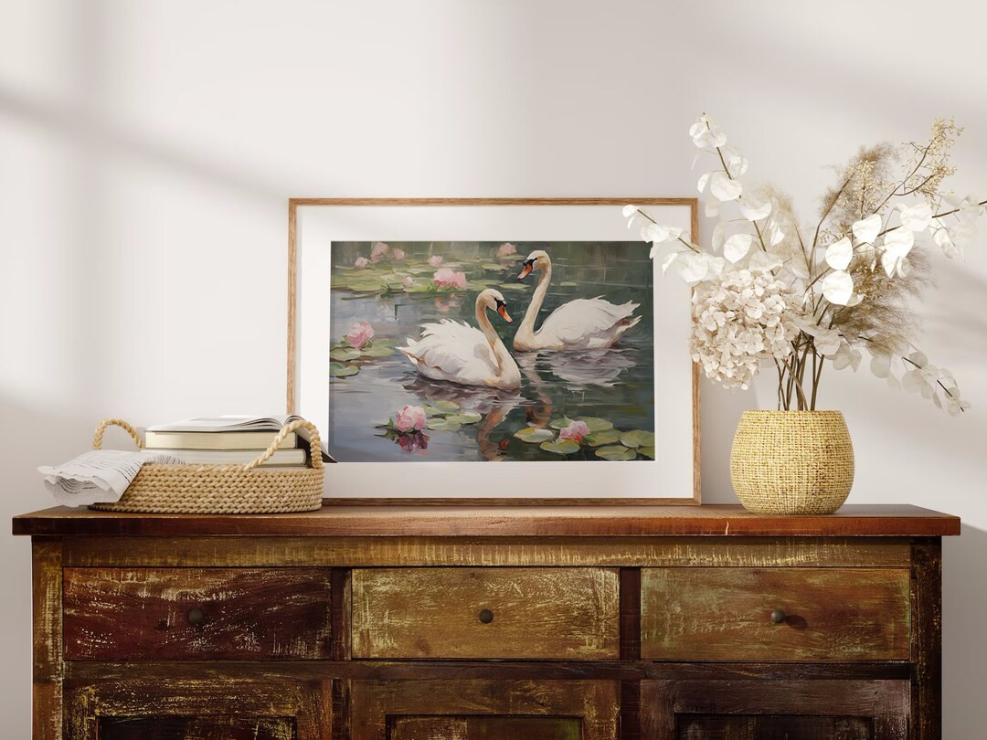 Coquette Swan Print Pink Floral Dollette Soft Girl Ballet Core Lana Aesthetic Feminine Balletcore... | Etsy (US)