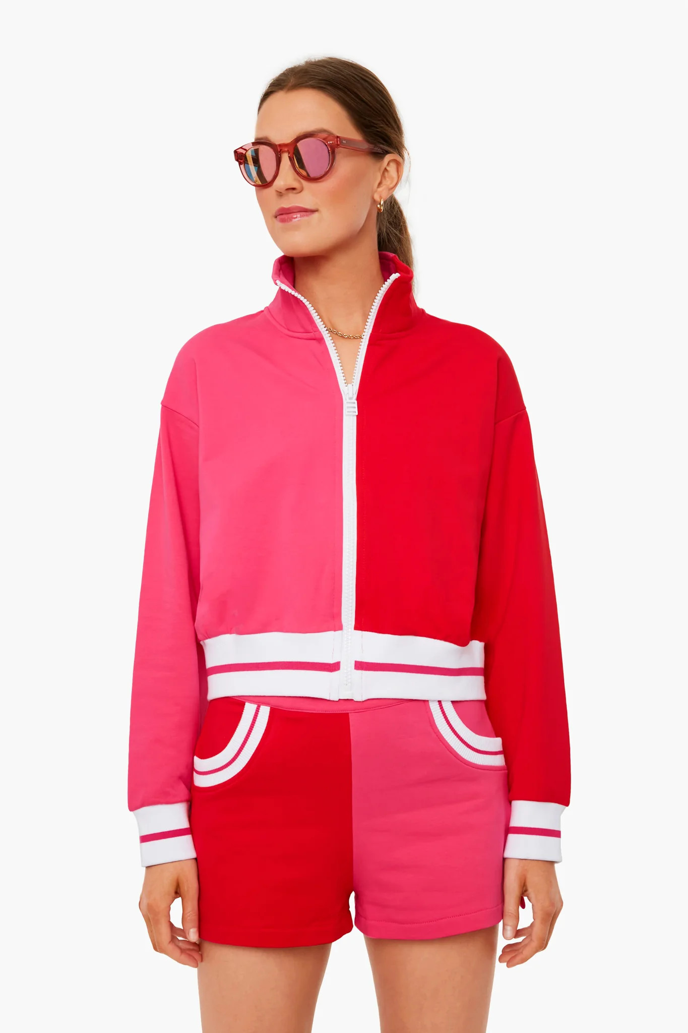 The Orchid Crimson Cropped Jacket 
                Solid & Striped | Tuckernuck (US)