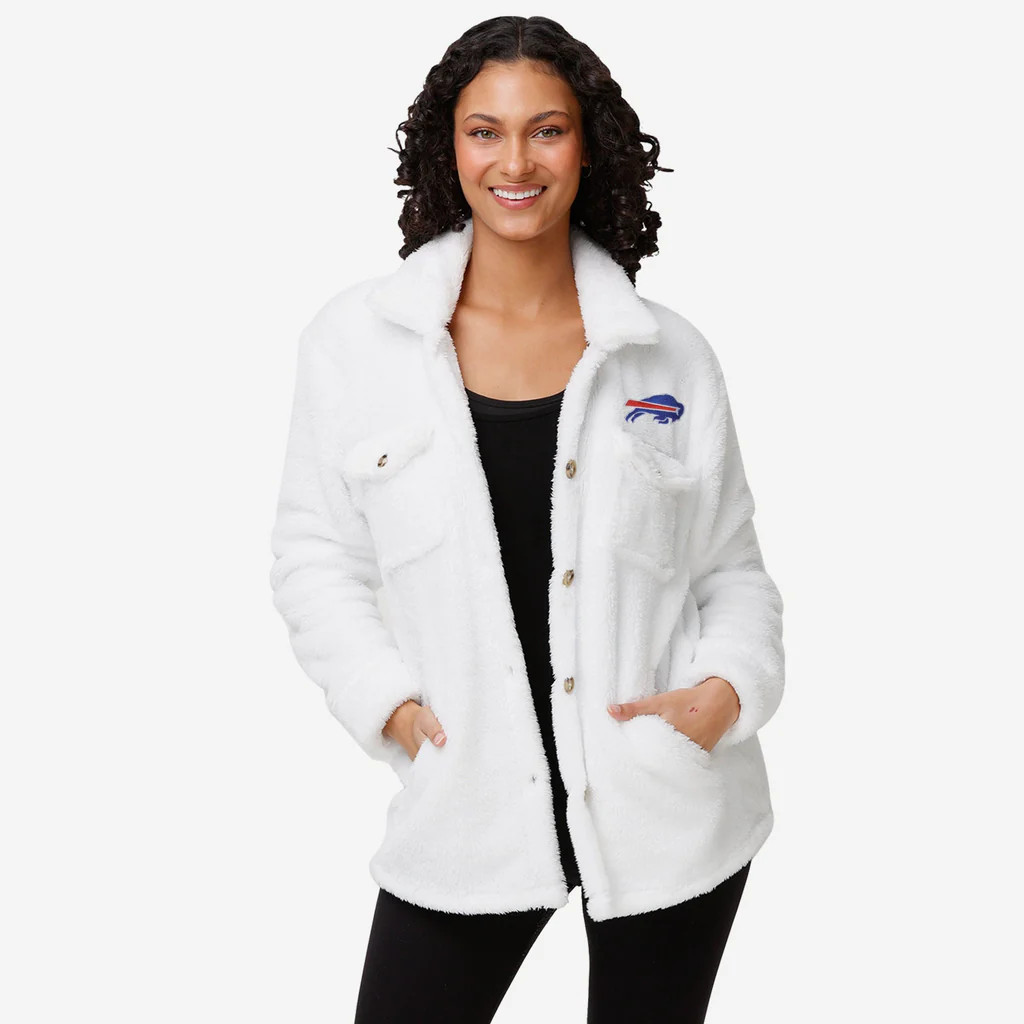 Buffalo Bills Womens White Sherpa Jacket | FOCO inc