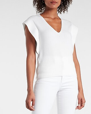Super Stretch V-Neck Muscle Tee Sweater | Express