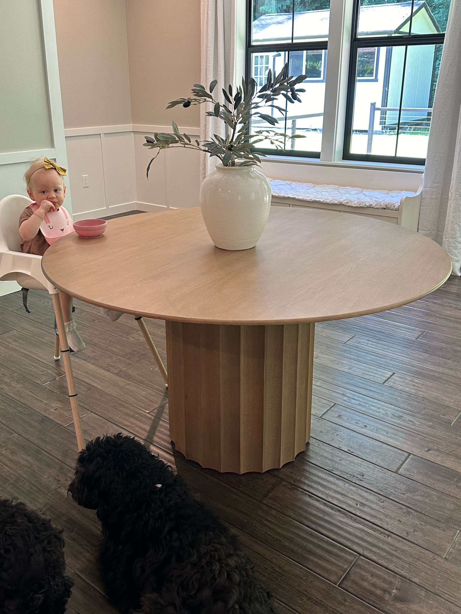 We finally got our new table in, now we just have to find chairs 😅

#LTKHome #LTKFamily #LTKSaleAlert