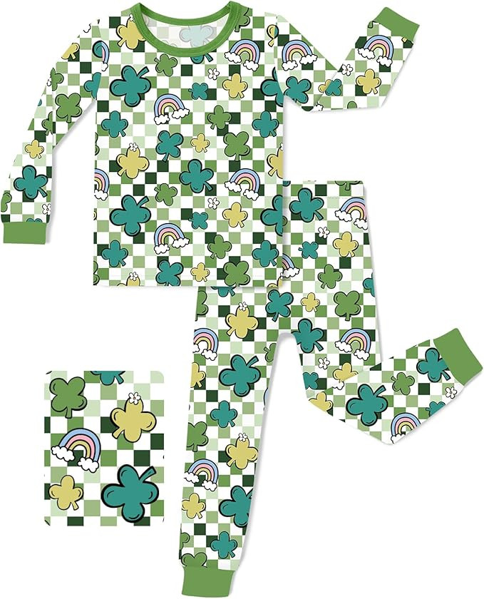 Bamboo Viscose Toddler Pajamas Boys Girls Baby 12M-8Y Pjs Sets Kids 2pcs Snug fit Long-Sleeve Sle... | Amazon (US)