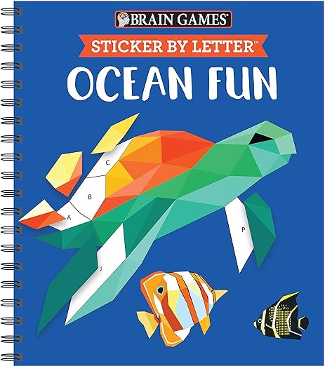 Brain Games - Sticker by Letter: Ocean Fun (Sticker Puzzles - Kids Activity Book) | Amazon (US)