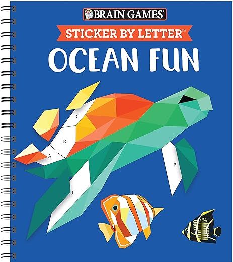 Brain Games - Sticker by Letter: Ocean Fun (Sticker Puzzles - Kids Activity Book) | Amazon (US)