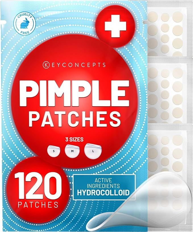 KEYCONCEPTS Pimple Patches (120 Pack), Hydrocolloid Patches - Pimple Patches for Face - Zit Patch... | Amazon (CA)