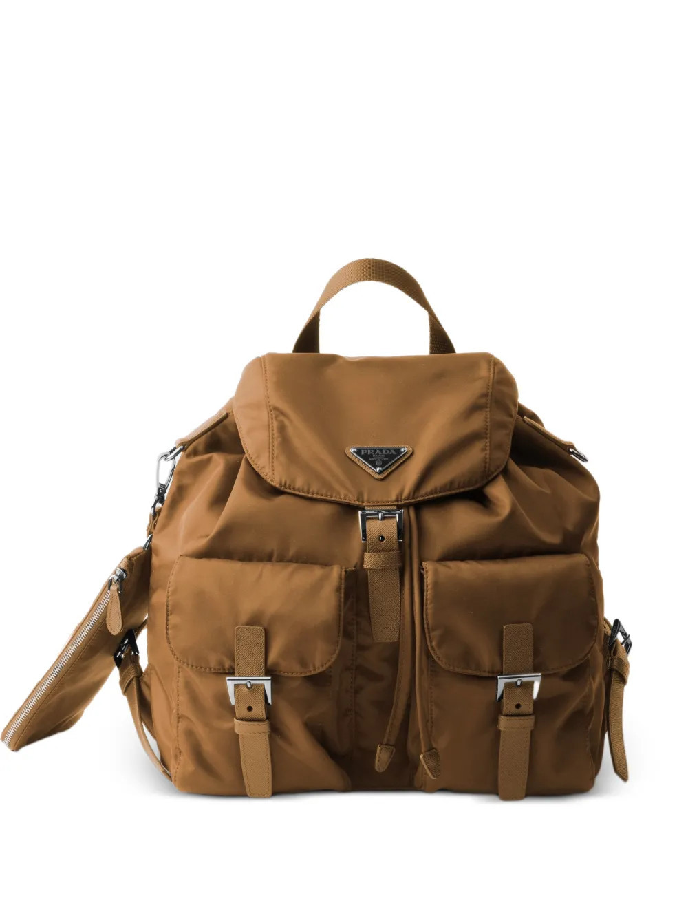 Prada medium Re-Nylon backpack with pouch - Brown | Farfetch Global