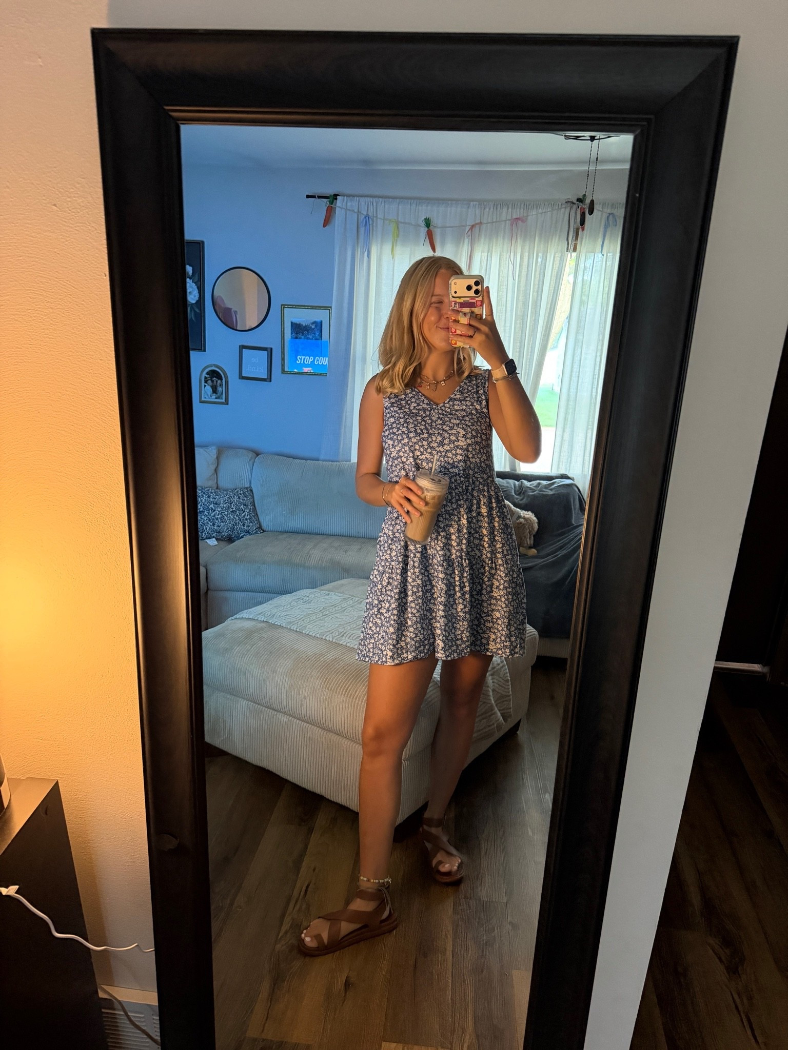 Yesterday’s office outfit of the day—09.01.26 💙🤍🤎

small in blue floral dress, Amazon
size 8.5 in brown sandals, @Target
🧊☕️ cup is from Amazon

Amazon dresses, Amazon finds, Amazon fashion, floral dresses, blue and white dresses, Old Navy finds, Old Navy finds, Old Navy fashion, denim tops, outfit of the day, Target shoes, brown sandals, transitional pieces, summer dresses

#LTKootd #LTKSaleAlert #LTKSeasonal