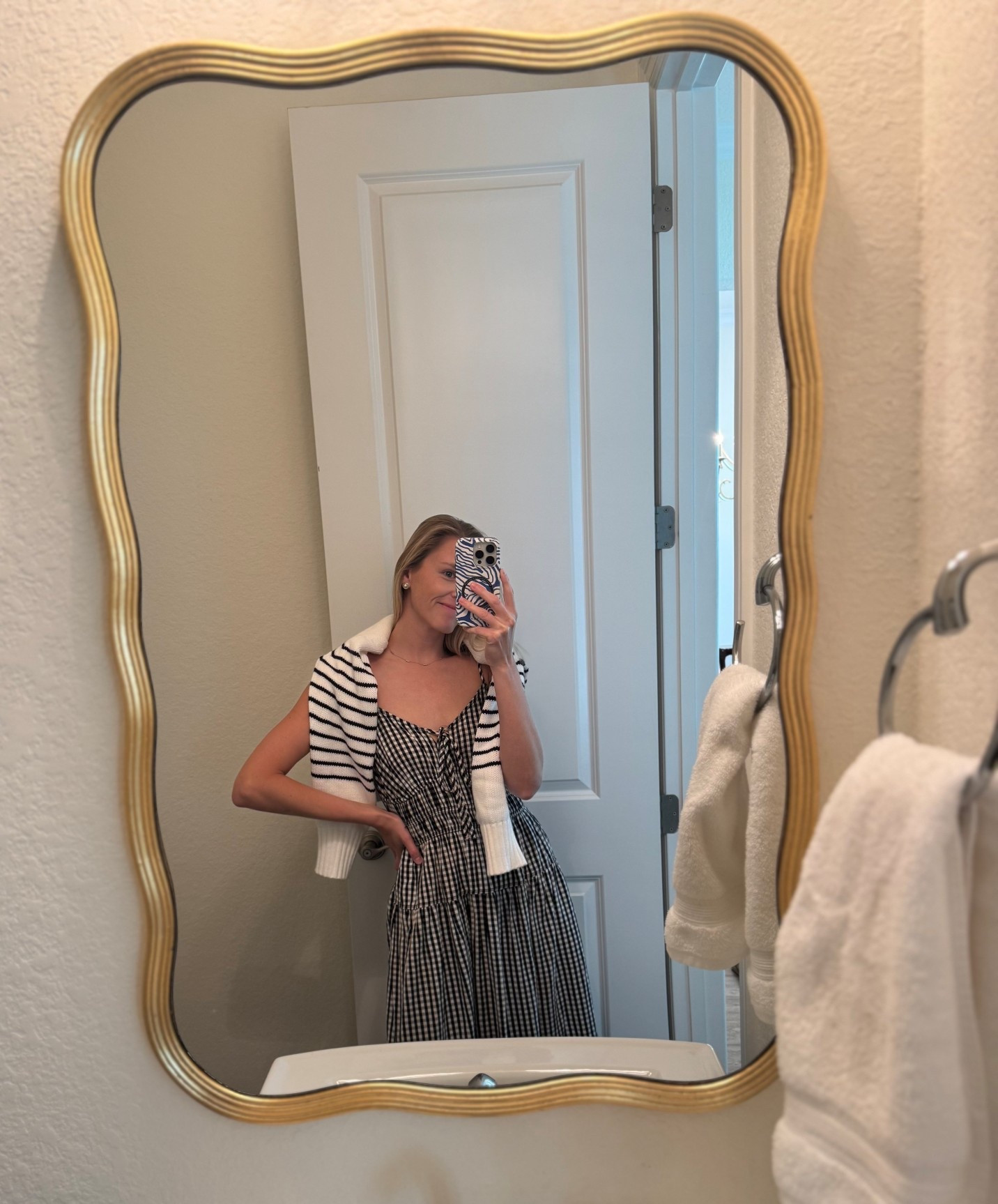 My powder bathroom mirror is on sale for $75! Love this one. A great look for less! 