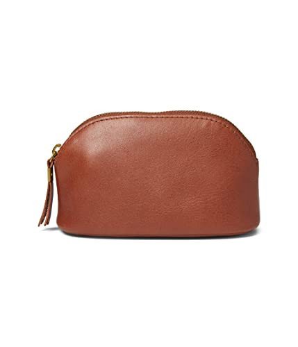 Madewell The Leather Makeup Pouch English Saddle One Size | Amazon (US)