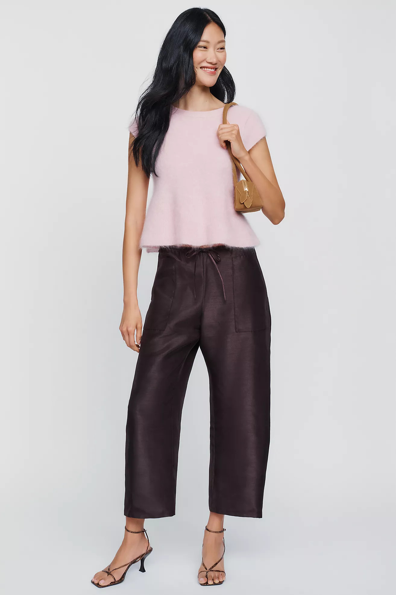 Maeve Marnie Taffeta Tapered Pants | Anthropologie (US)