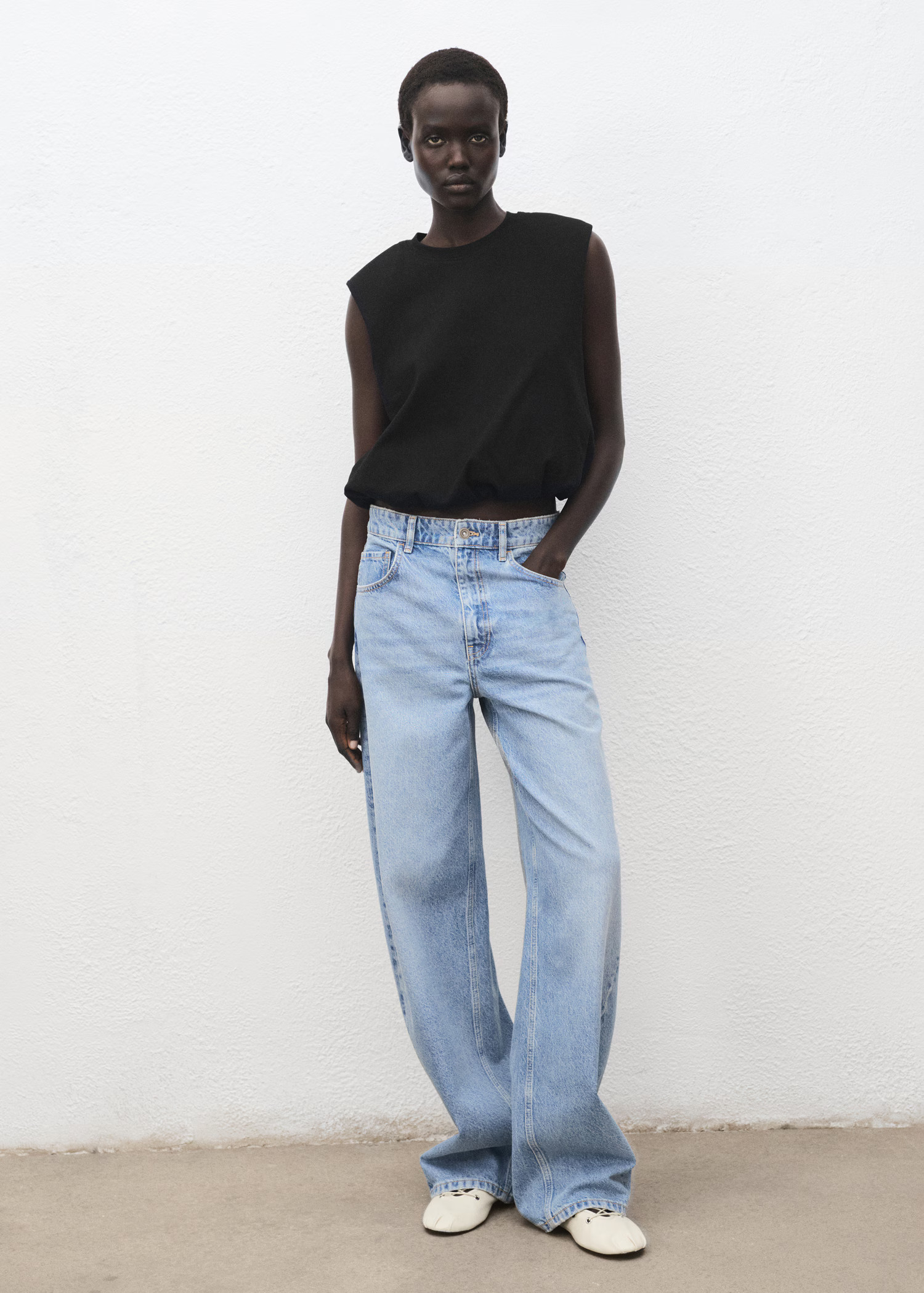 Cotton balloon top - Women | MANGO United Kingdom | MANGO (UK)