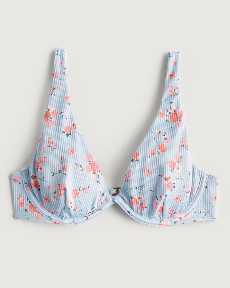 High Apex Ribbed Underwire Bikini Top | Hollister (US)