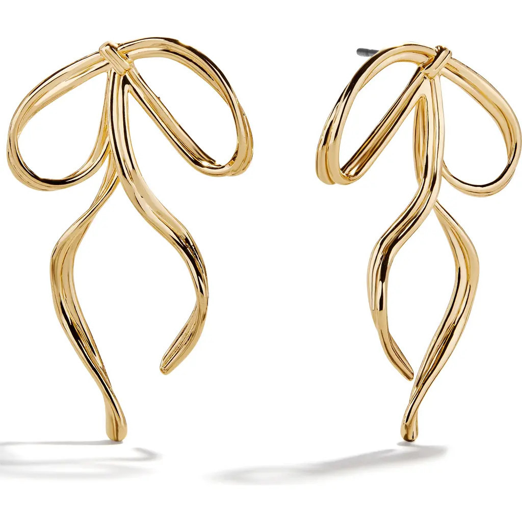 BaubleBar Louisa Bow Stud Earrings in Gold at Nordstrom | Nordstrom