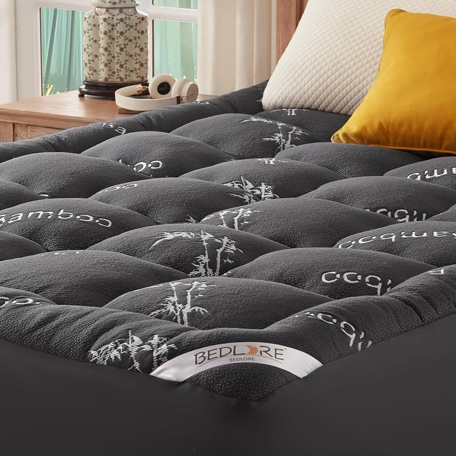 BEDLORE King Mattress Topper Viscose Derived from Bamboo, Thick Pillow Top Mattress Pad with Stre... | Amazon (US)
