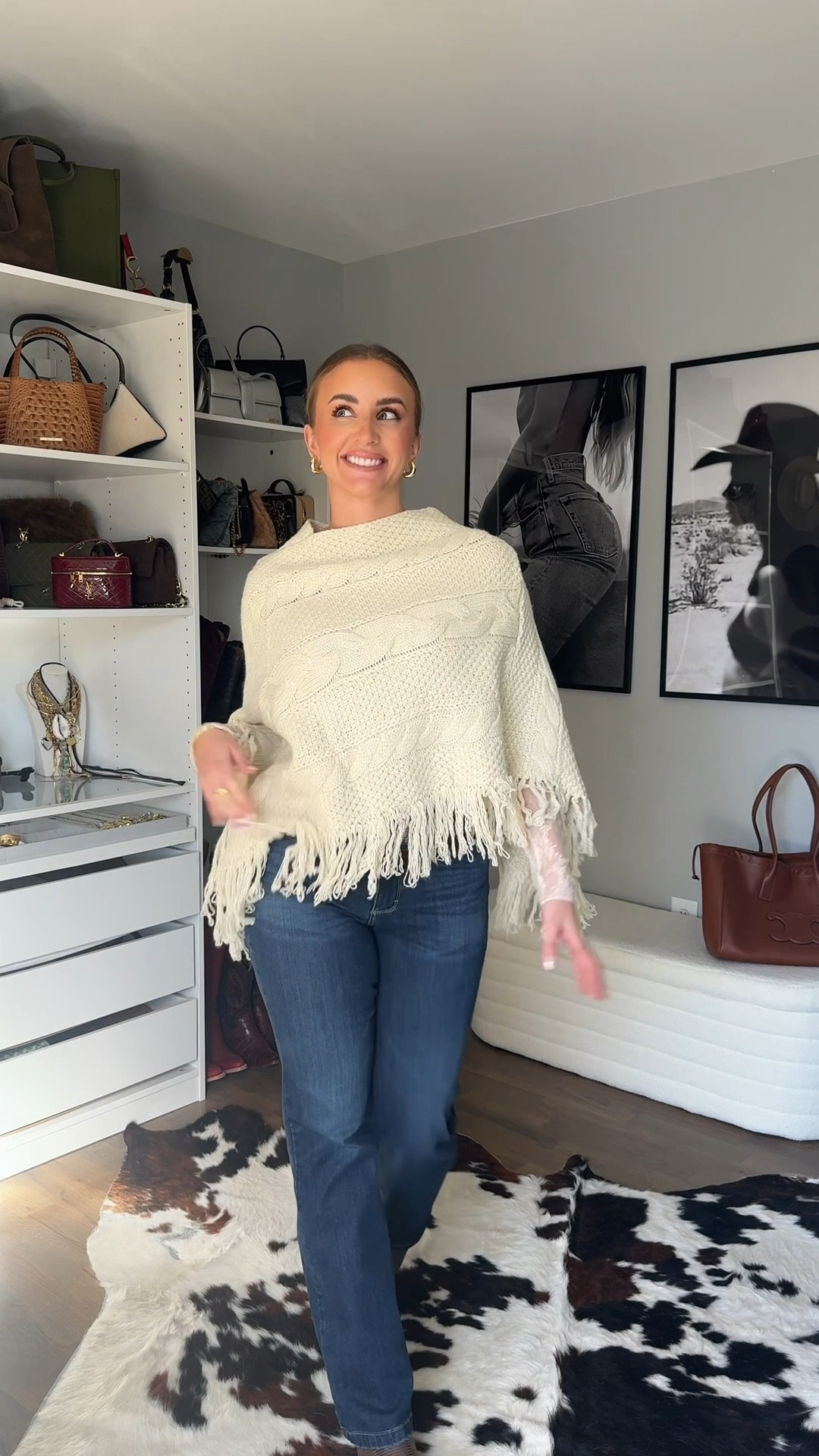 Let’s get dressed for the day! Poncho is from cider, lace long sleeve is Amazon, wrangler jeans, Tecovas boots, Ariat belt 

#LTKgrwm #LTKootd