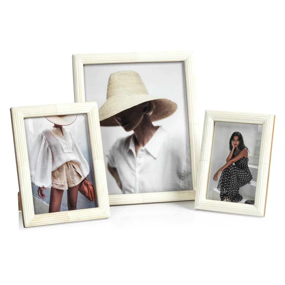 Ivory Etched Bone Frame (3 Sizes) | Linen & Flax Co