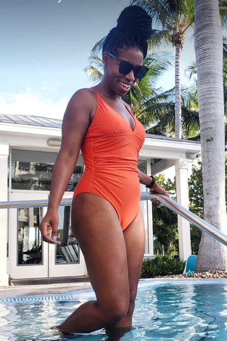 This orange one piece swimsuit is super cute and flattering….and only $29 on Amazon! 😍

#LTKswim #LTKunder50