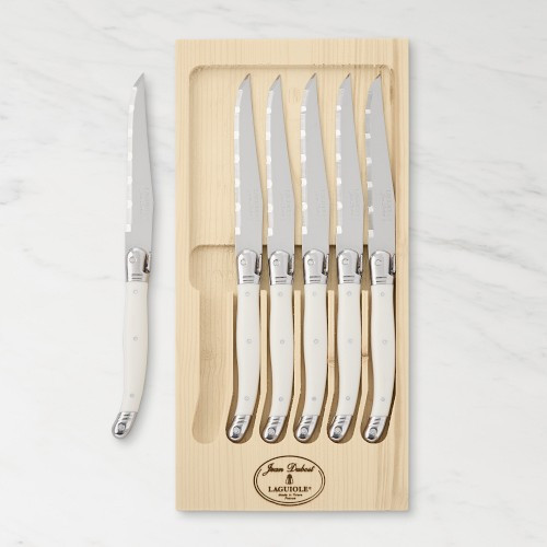 Jean Dubost Laguiole Steak Knife Set, Set of 6, White | Williams-Sonoma