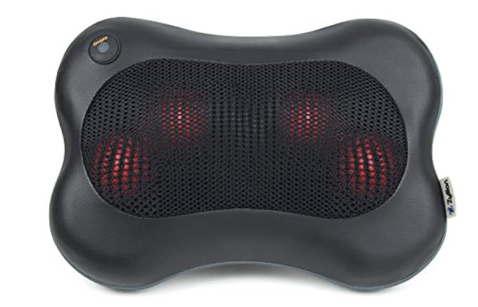 Zyllion Shiatsu Back Neck Massager - Kneading Massage Pillow with Heat for Shoulders, Lower Back, Ca | Amazon (US)