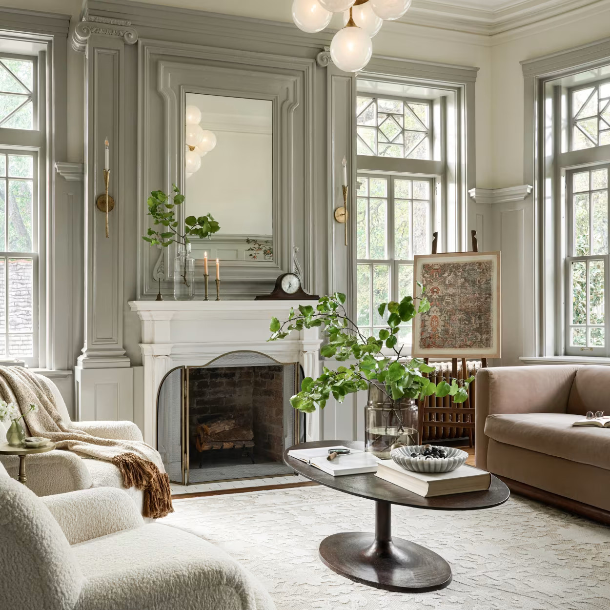 Tallin Framed Textile | Magnolia