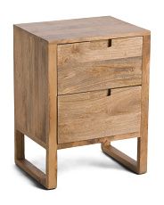 2 Drawer Acaia Wood Bedside Table | Marshalls