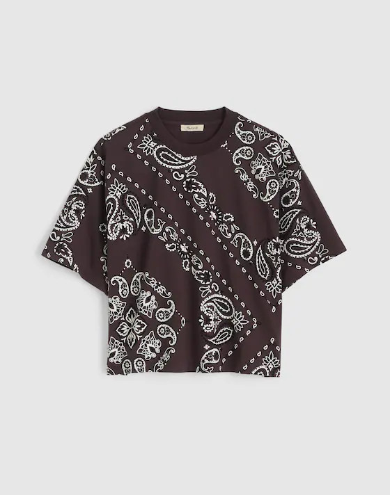 The Boxy Crop Tee in Allday Jersey | Madewell