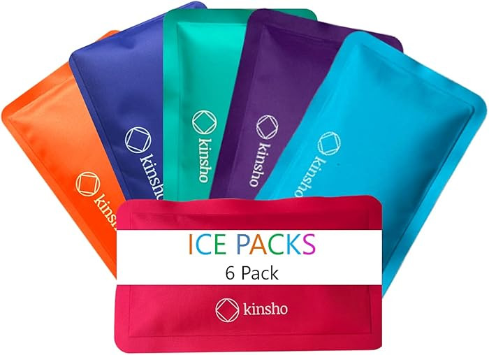 kinsho Ice Pack for Kids Lunch Box, Bag and Bento Boxes, Reusable and Refreezable Soft Slim Pouch... | Amazon (US)