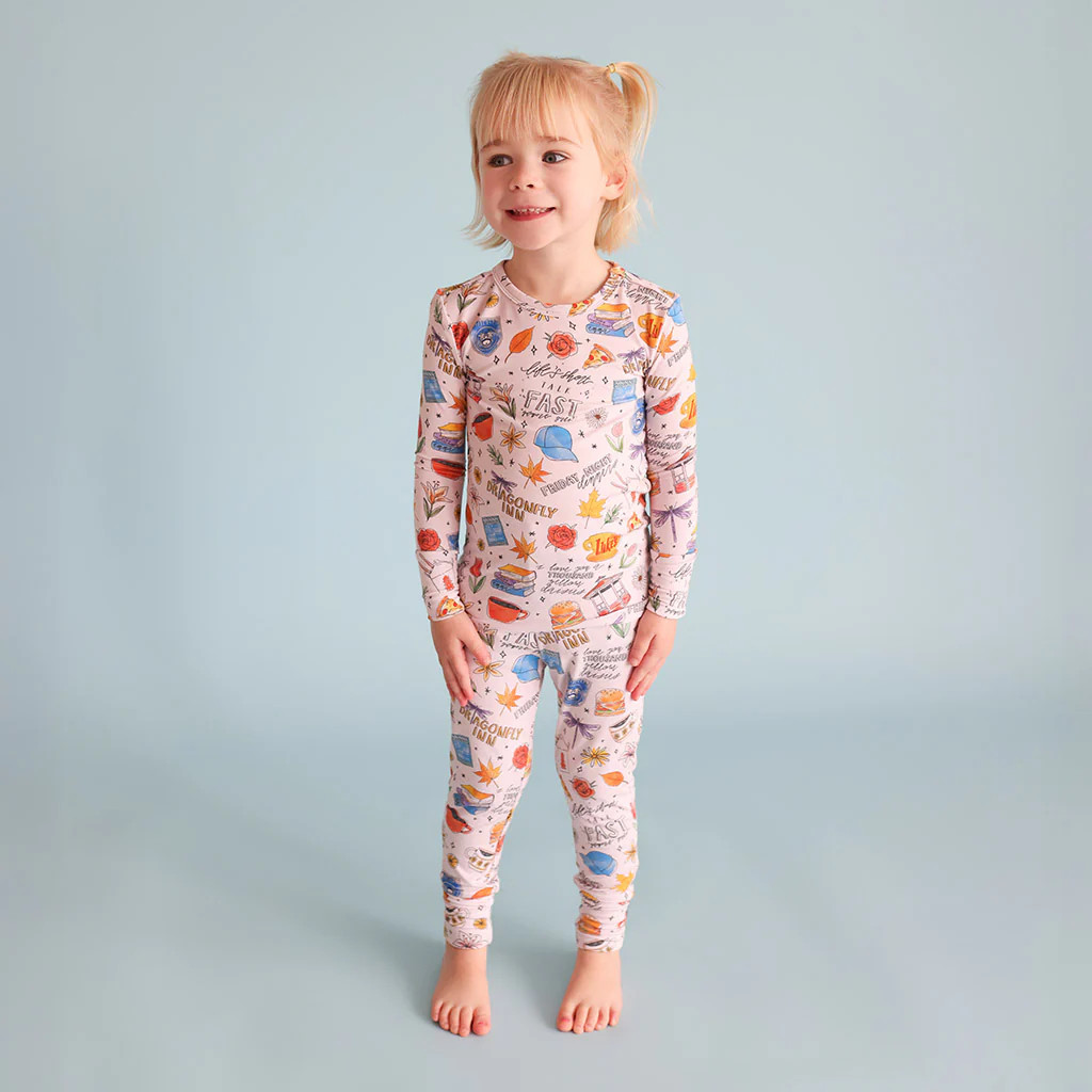 Pink Long Sleeve Toddler Pajamas | Gilmore Girls | Posh Peanut