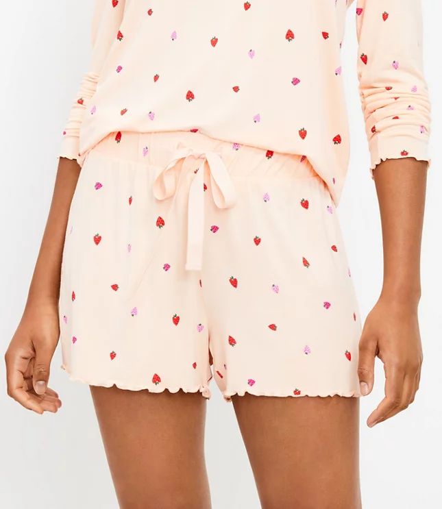 Strawberry Pajama Shorts | LOFT